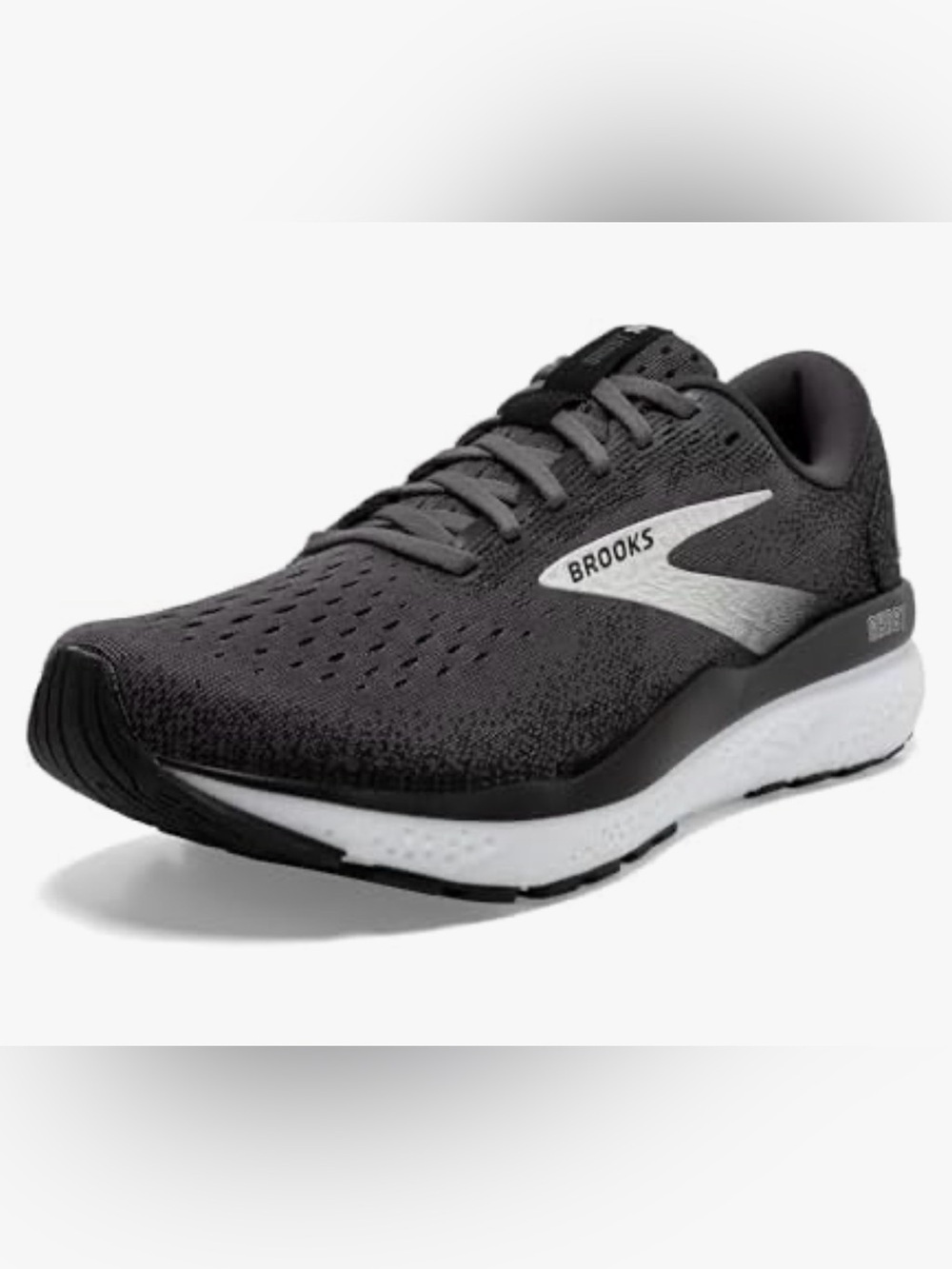Brooks Ghost Running Shoes Gray Black White Size 9 Like New Athletic
